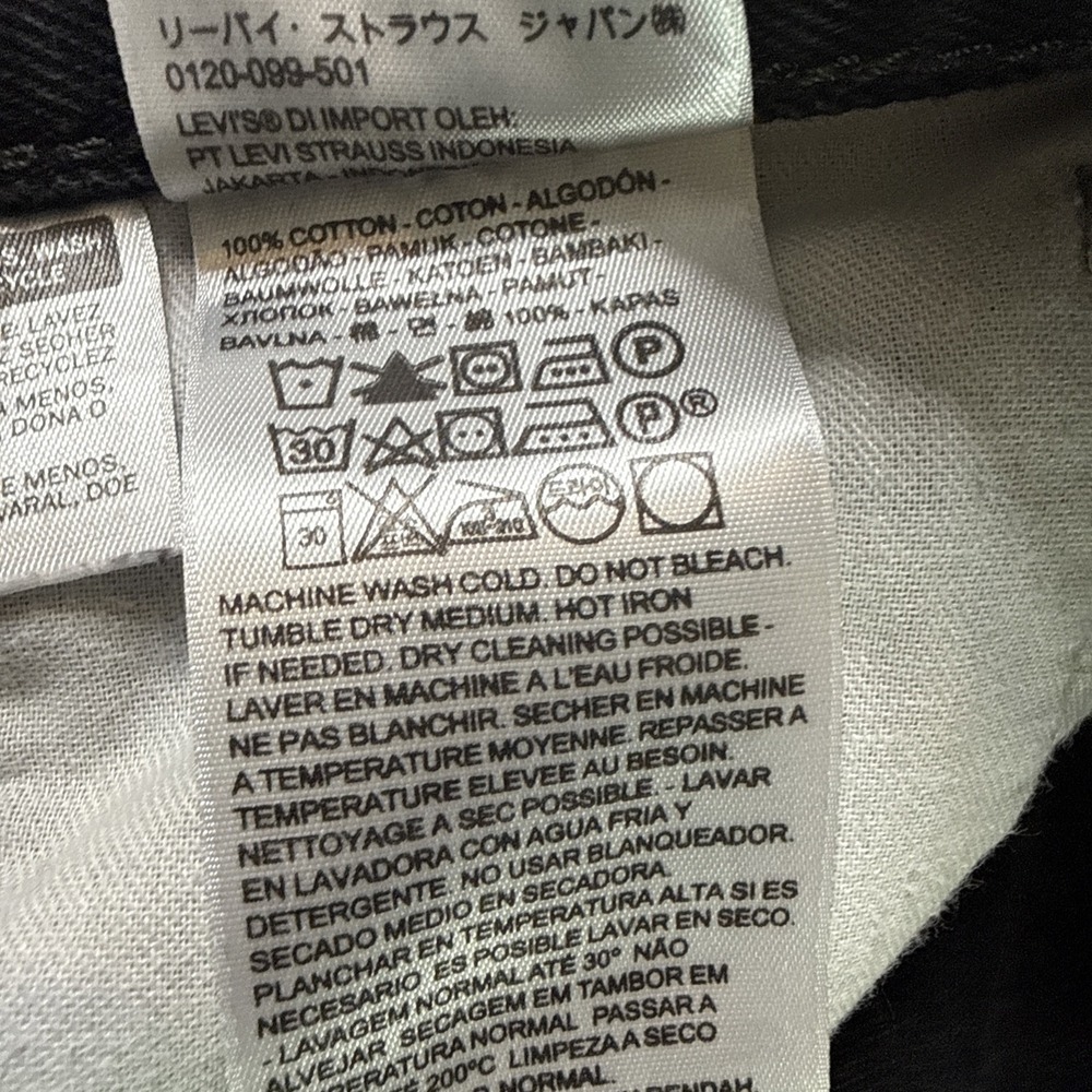Levi's 550 Men's Relaxed Fit Jeans Black Size 38x32 - Picture 6 of 6